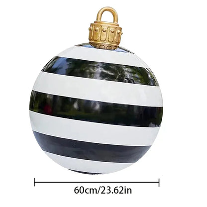 Christmas Printing Inflatable Ball 60cm Extra Large Balloon Funny Xmas Ball Design Snowflakes Balloon Outdoor Courtyard Decorate