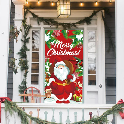 Christmas Hanging Flag Porch Door Banner Christmas Decorations For Home 2024 Ornaments Xmas Gifts Navidad New Year Decor 2025