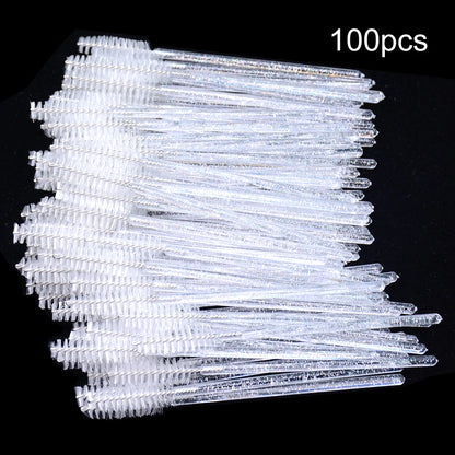 100pcs Disposable Eyelash Brushes Spoolies Micro Lash Mascara Wands Combs Wholesale For Eyelash Extension Makeup