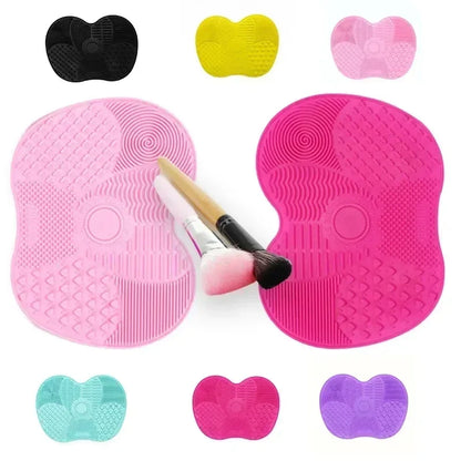 Colorful Brush Cleaner Scrubbe Board Cosmetic Makeup Brush Washing Silicone Gel Cleaning Mat Foundation Makeup Brush Cleaner Pad