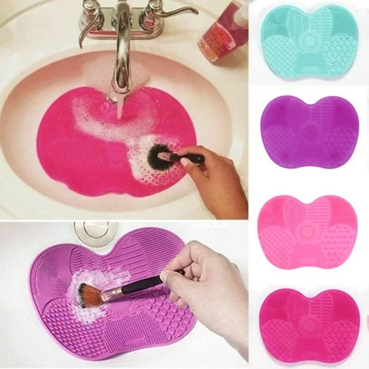 Colorful Brush Cleaner Scrubbe Board Cosmetic Makeup Brush Washing Silicone Gel Cleaning Mat Foundation Makeup Brush Cleaner Pad