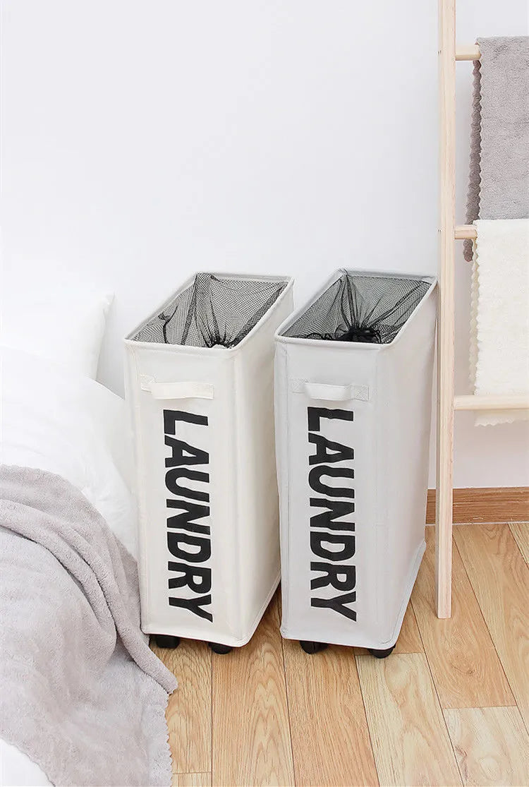 Roller Dirty Clothes Basket Clothes Storage Bag Yoga Storage Basket Household Classification Box Foldable Laundry Basket