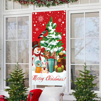 Christmas Hanging Flag Porch Door Banner Christmas Decorations For Home 2024 Ornaments Xmas Gifts Navidad New Year Decor 2025