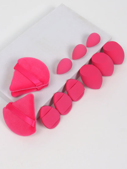 12-Piece All-Purpose Makeup Sponge Set, Made of 3 loose Powder Puffs, 3 Mini Air Cushion Puffs, 3 Beauty Eggs and 3 Mini Beauty