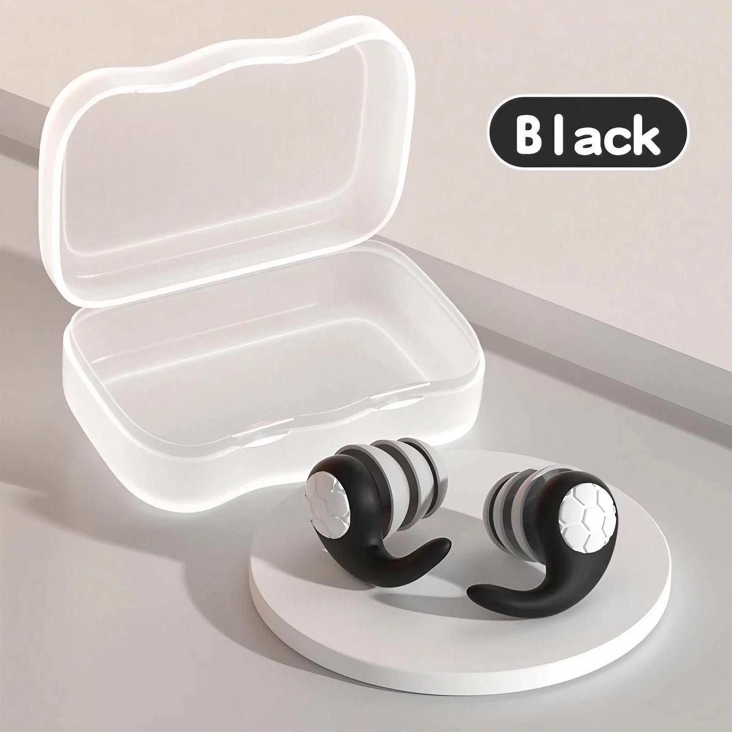 1 Pair Soft Silicone Earplugs - Noise Canceling, Waterproof, Comfortable Fit, for Sleep, Swimming, Creating a Silent Environment