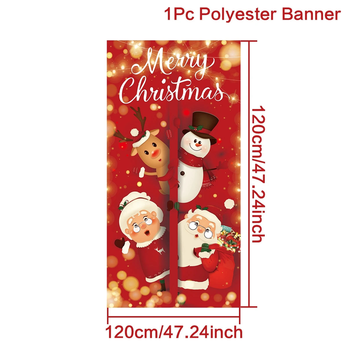 Christmas Hanging Flag Porch Door Banner Christmas Decorations For Home 2024 Ornaments Xmas Gifts Navidad New Year Decor 2025