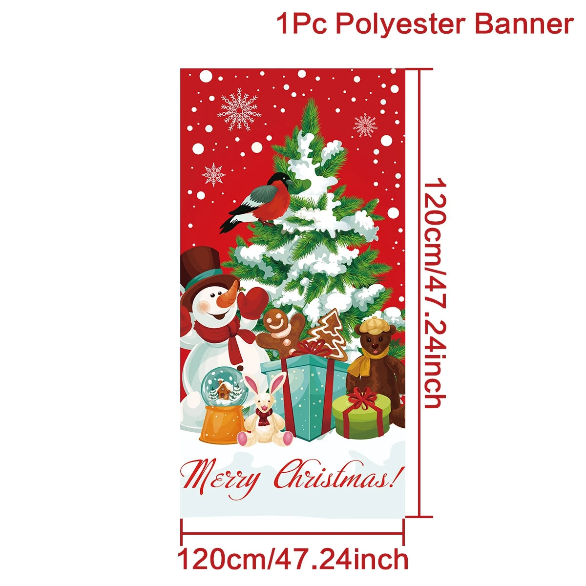 Christmas Hanging Flag Porch Door Banner Christmas Decorations For Home 2024 Ornaments Xmas Gifts Navidad New Year Decor 2025